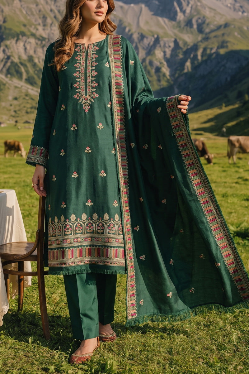 Miraas Unstitch Emb Khaddar D-690