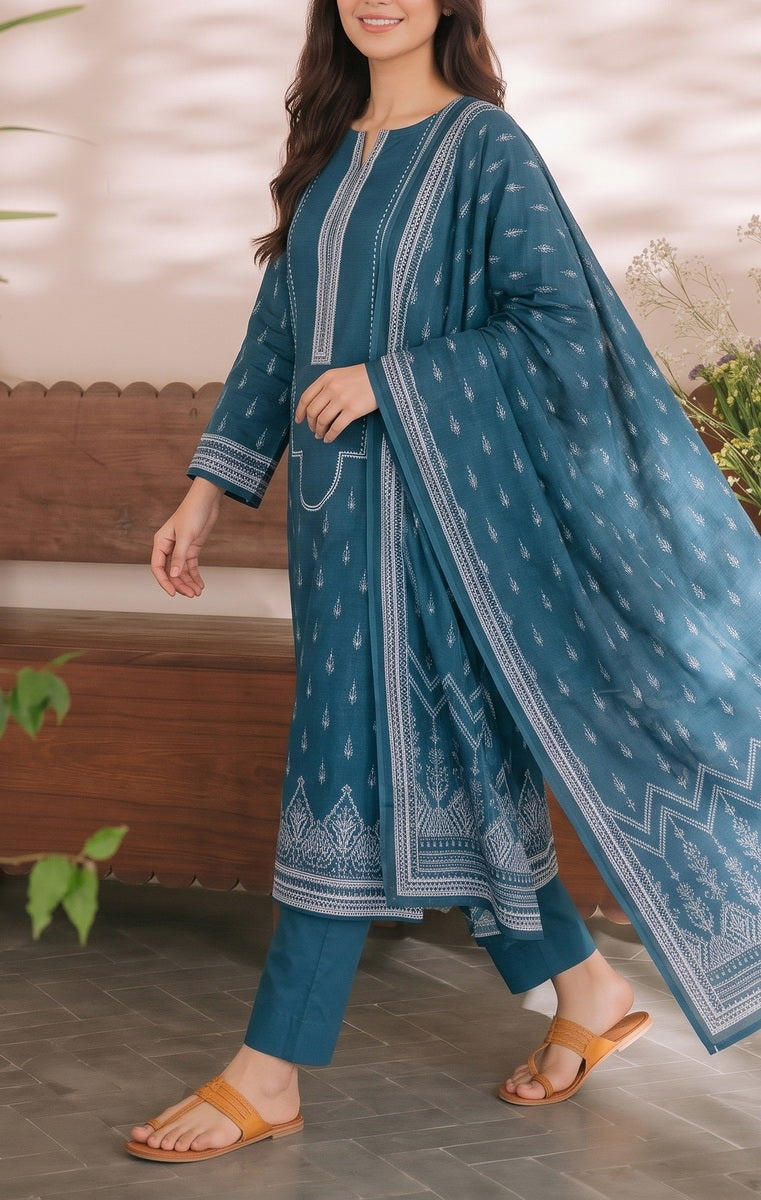 Shahkar Printed 3 Pcs Unstitch Khaddar D-998