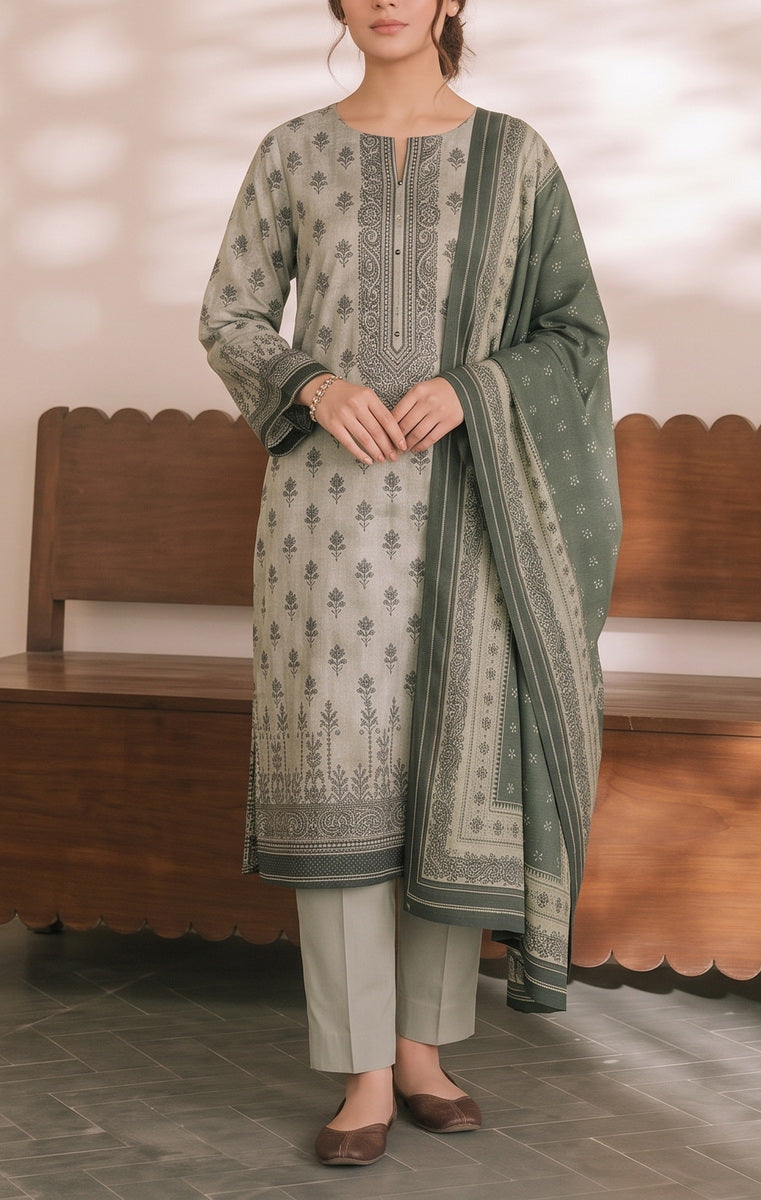 Shahkar Printed 3 Pcs Unstitch Khaddar D-999