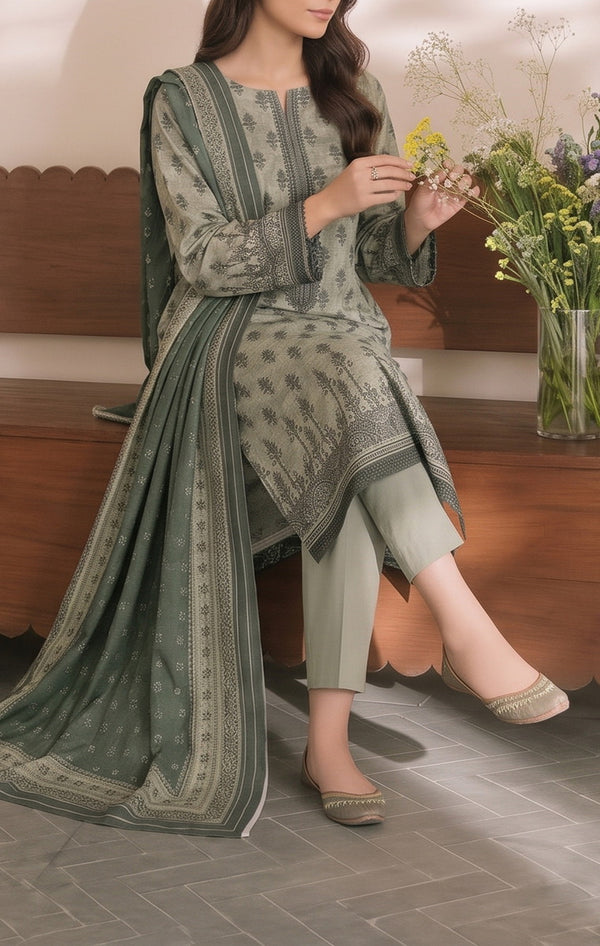Shahkar Printed 3 Pcs Unstitch Khaddar D-999