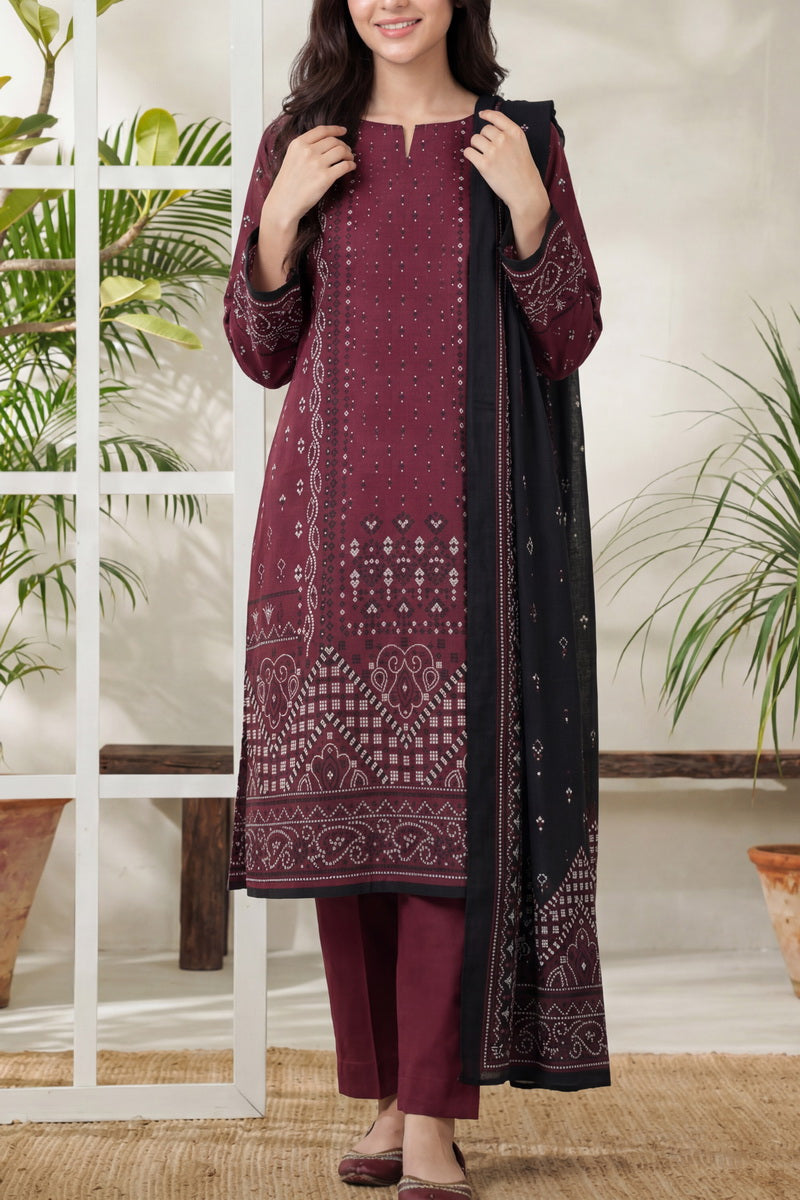 Daman Unstitch 3 Pcs Lawn D-863