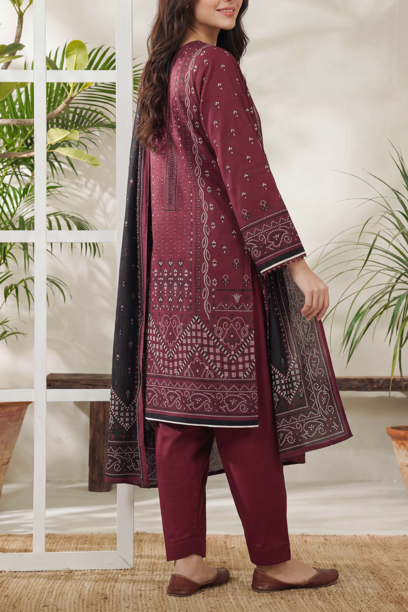 Daman Unstitch 3 Pcs Lawn D-863
