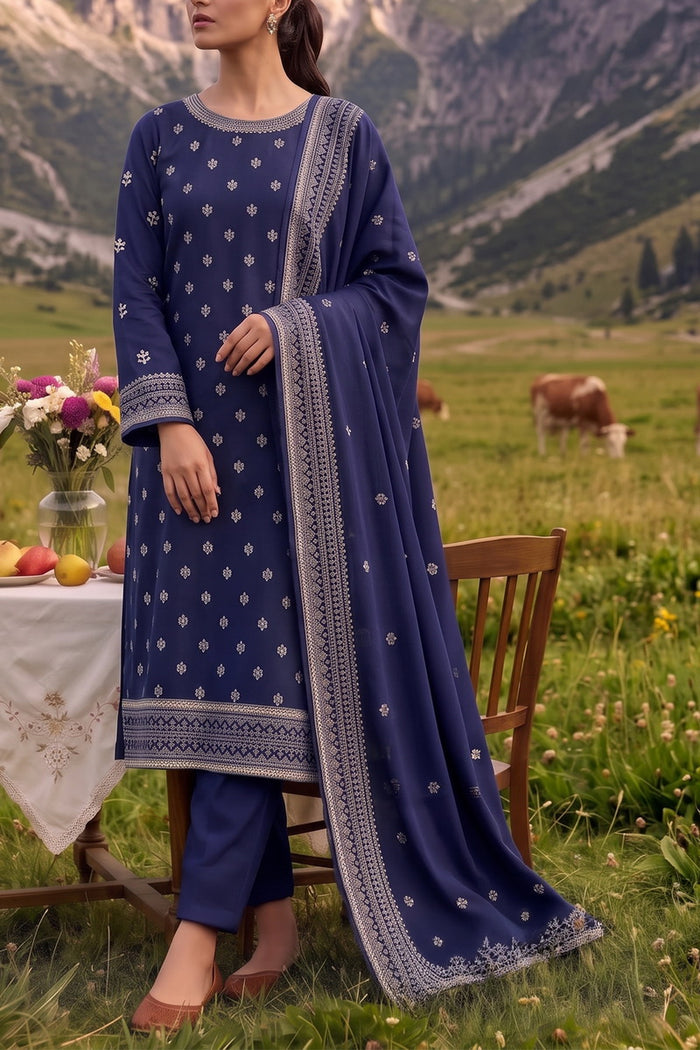 Miraas Unstitch Emb Khaddar D-694