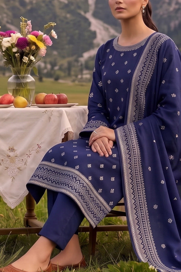 Miraas Unstitch Emb Khaddar D-694