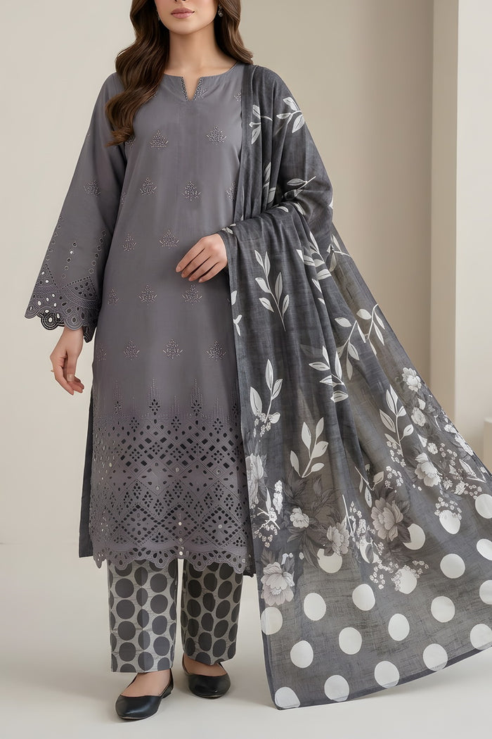 Sobia Waseem 3 PCS Unstitch Emb D-658