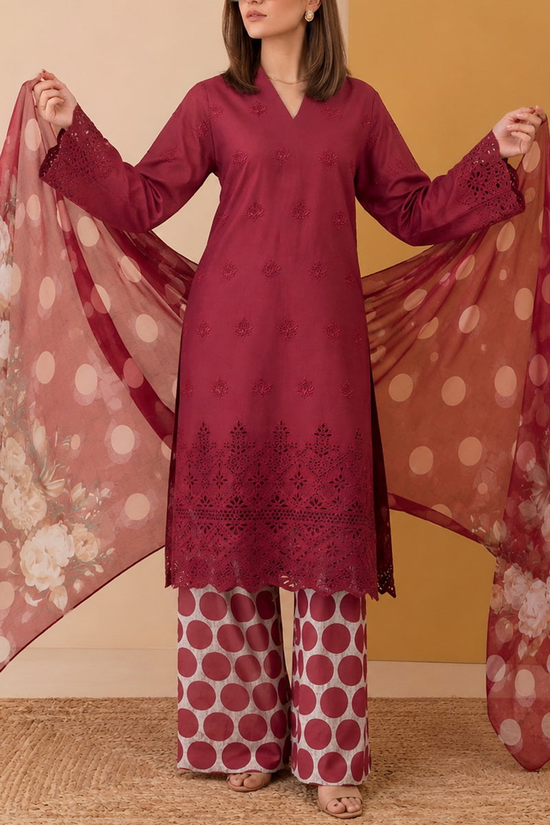 Sobia Waseem 3 PCS Unstitch Emb D-657