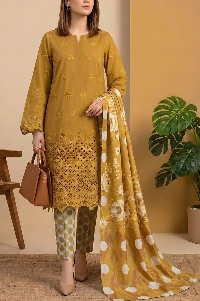 Sobia Waseem 3 PCS Unstitch Emb D-655